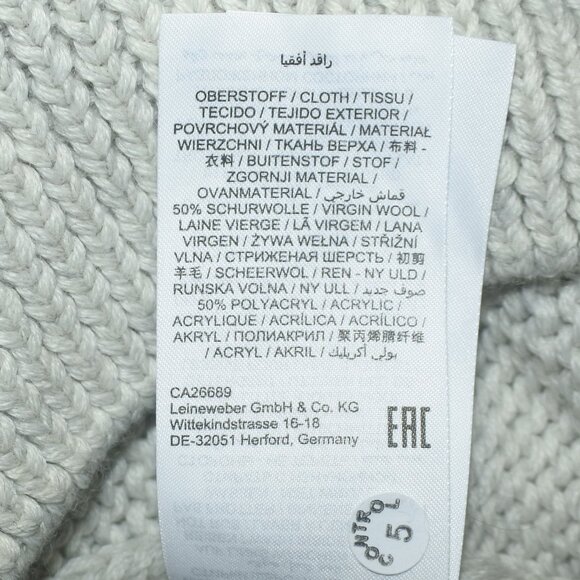 $248 BRAX Men's US M EU 50 Brian Wool Blend Knit Turtleneck Sweater in Silver - Picture 9 of 9